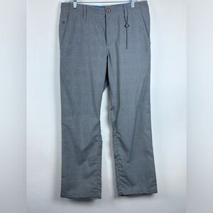 Men's Straight Leg Plaid Dress Pants